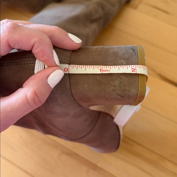 SALE! Stuart Weitzman Suede Taupe Kirstie Over the Knee (OTK) Boot, 60mm - Picture 15 of 16